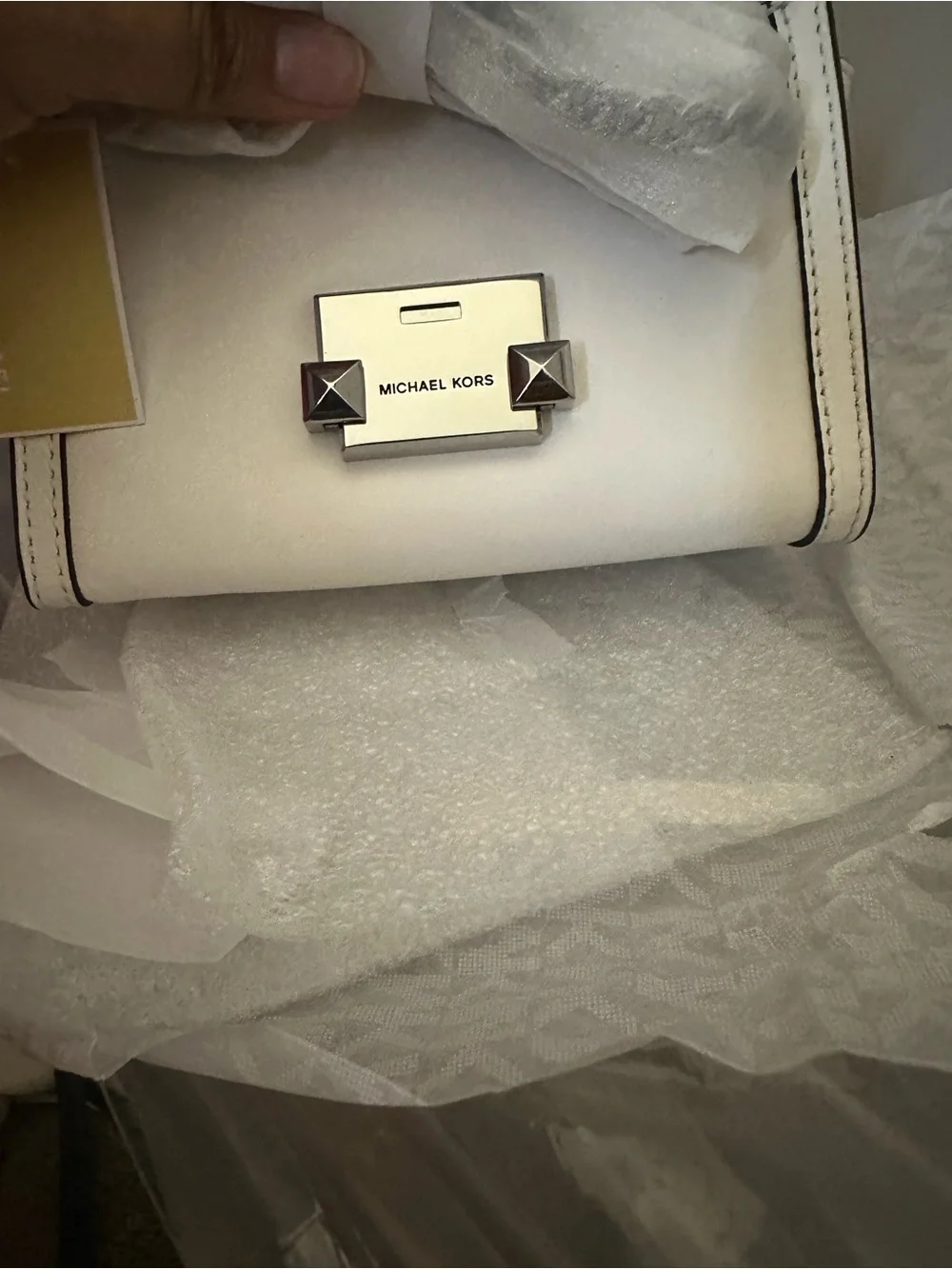 Michael Kors Whitney Leather Crossbody with Silver Hardware